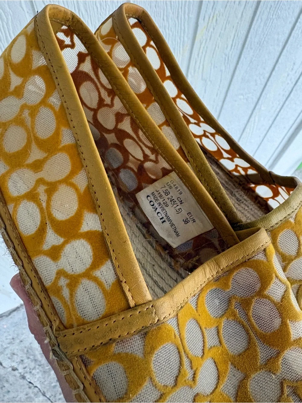 Coach Cleo Espadrilles Shoes Size 7.5